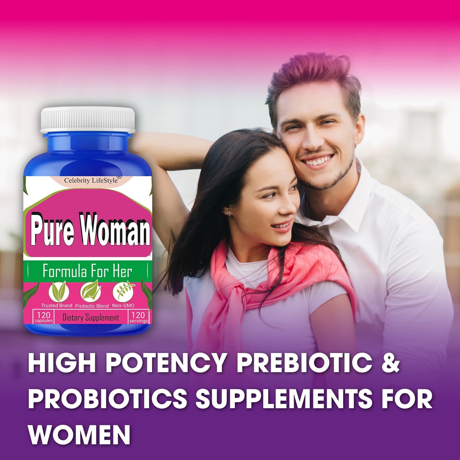 Her Essence Vaginal Support, Female Odor Control, Prebiotics & Probiotics Pills