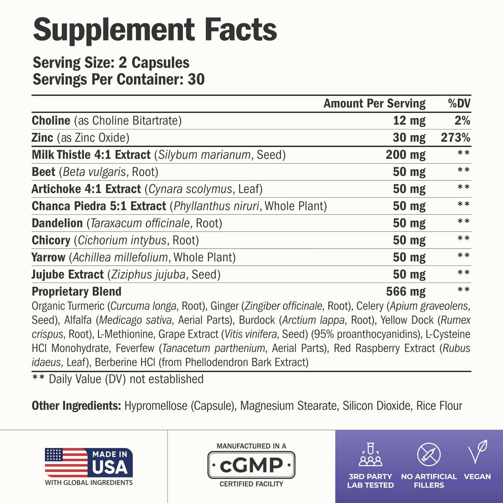 Liver Cleanse Detox & Repair – Support Supplement 60 Count (Pack of 1)