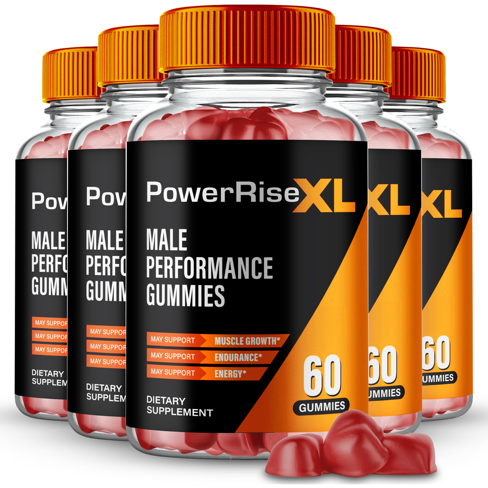 (5 Pack) Power Rise XL Gummies for Men, PowerRiseXL Male Performance Gummy